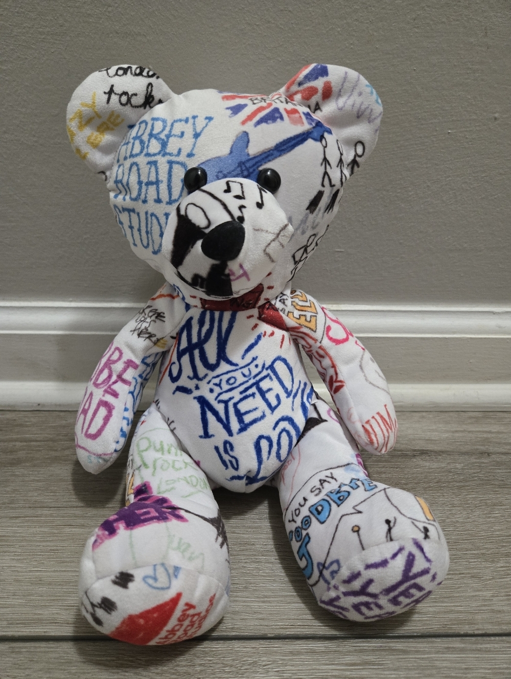 Abbey Road Graffiti Bear"10 Plush Stuffed Animal HTF RARE